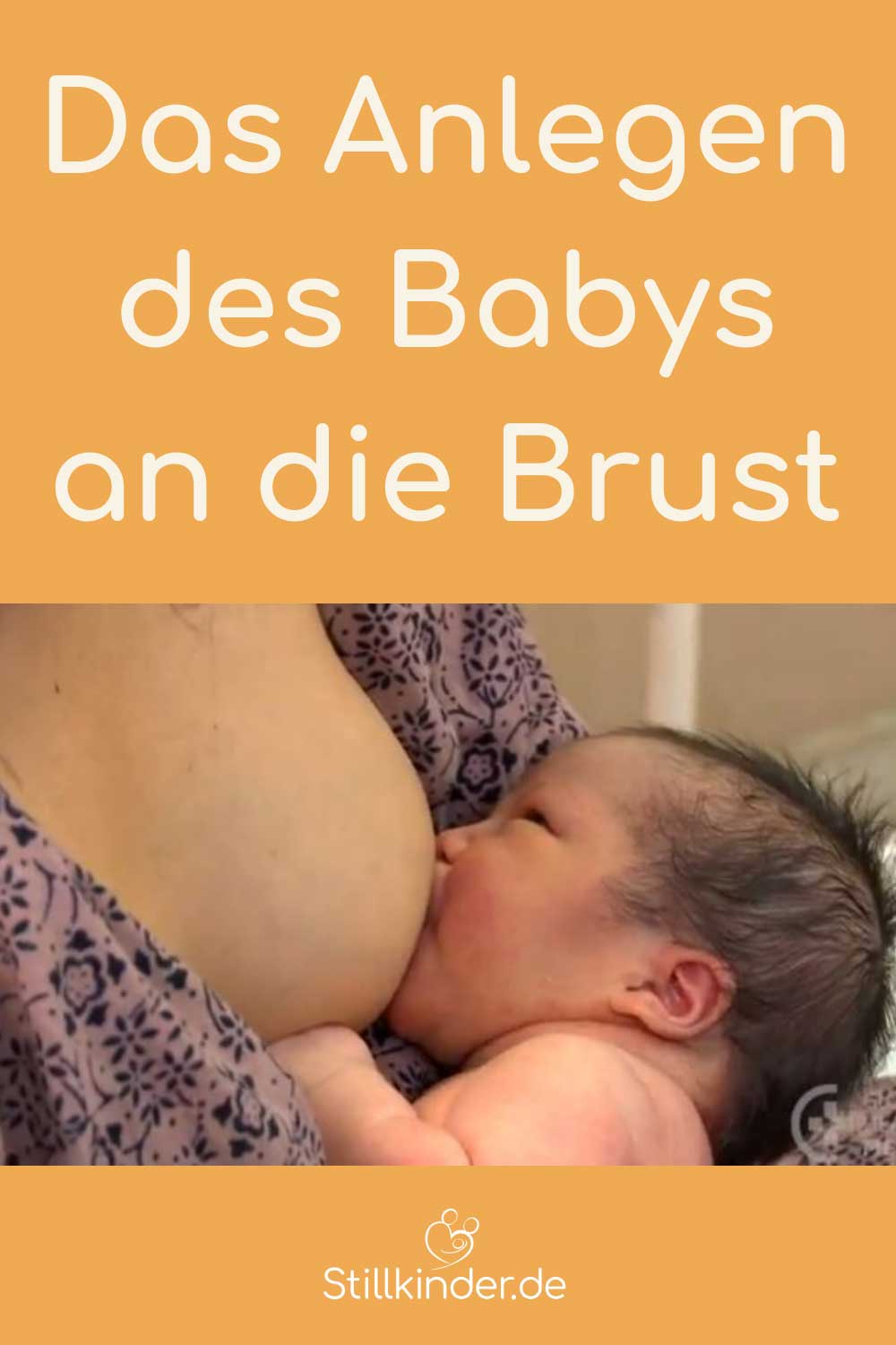 Ein Neugeborenes trinkt an der Brust