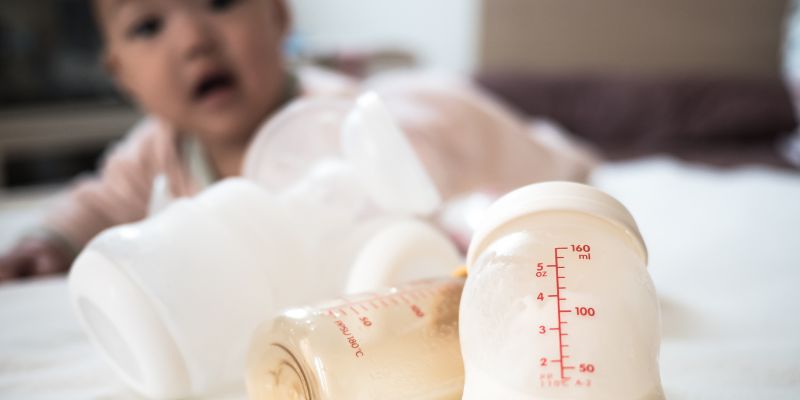 Abgepumpte Milch
